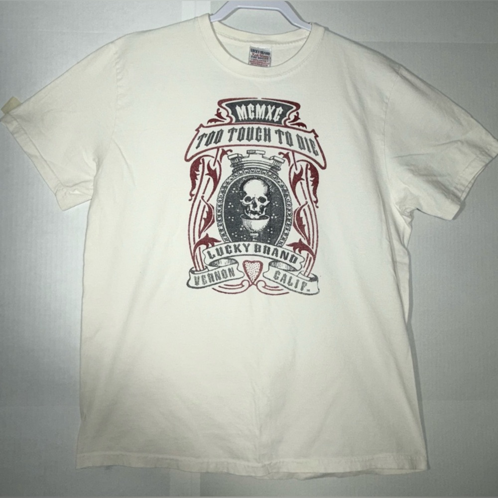 Vintage Lucky Brand Knit Wear T-Shrit Men's Size Large Made in U.S.A 100% Cotton